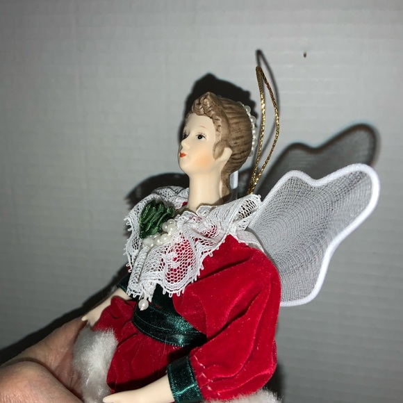 Christmas Ballerina Fairy Ornament Angel Figurine Vintage Porcelain Collectible - Picture 15 of 16